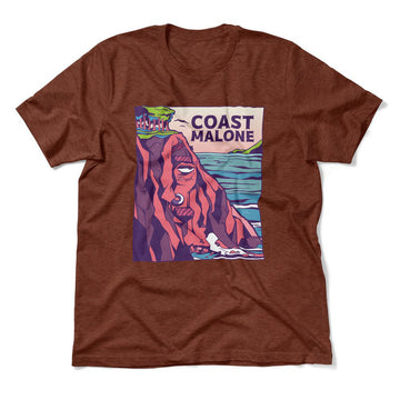 Coast Malone Men/Unisex T-Shirt in Heather Clay color